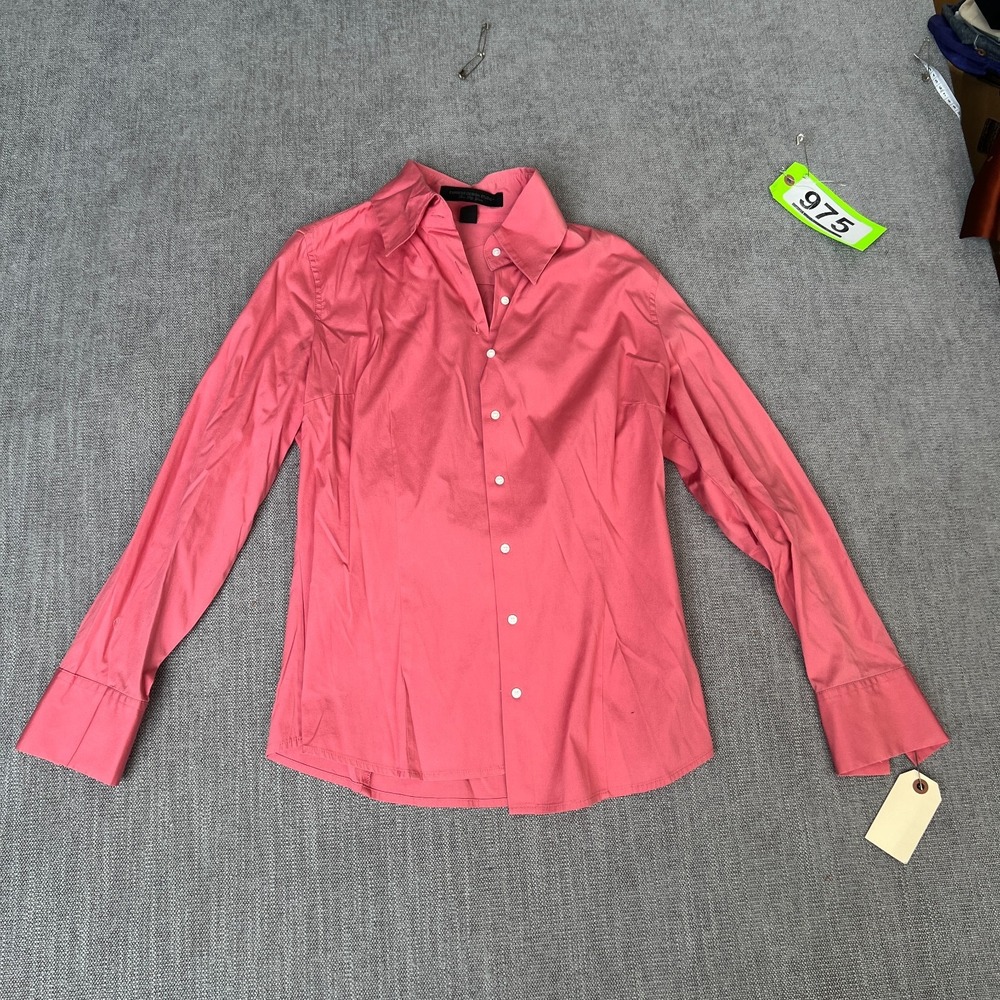 Express Design Studio Shirt Womens 6 Pink Classic Fit Two-Ply Formal Button Up